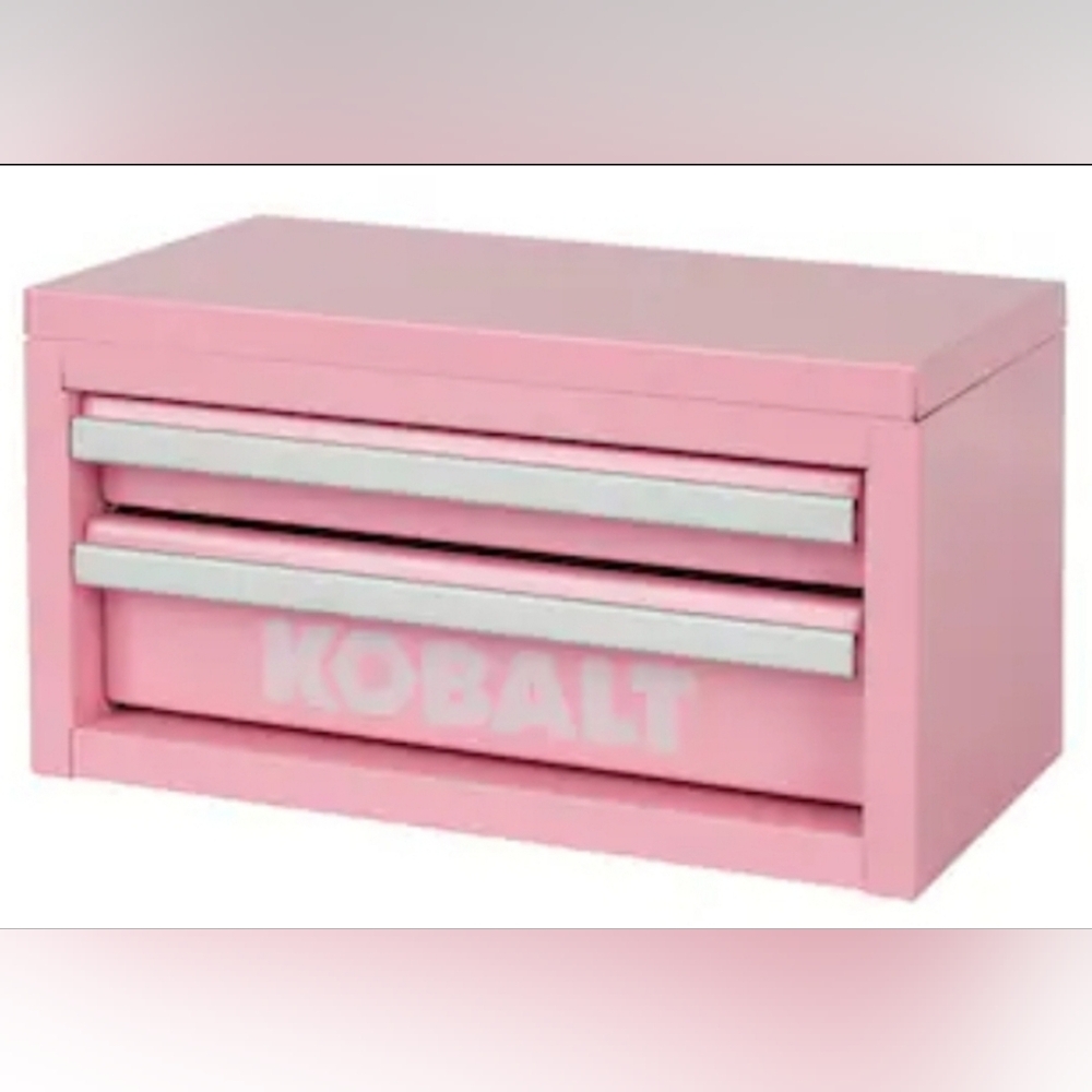 1 Kobalt Mini PINK 10.83"W x 5.91"H x 5.91"D 2-Drawer Steel Tool Box Item